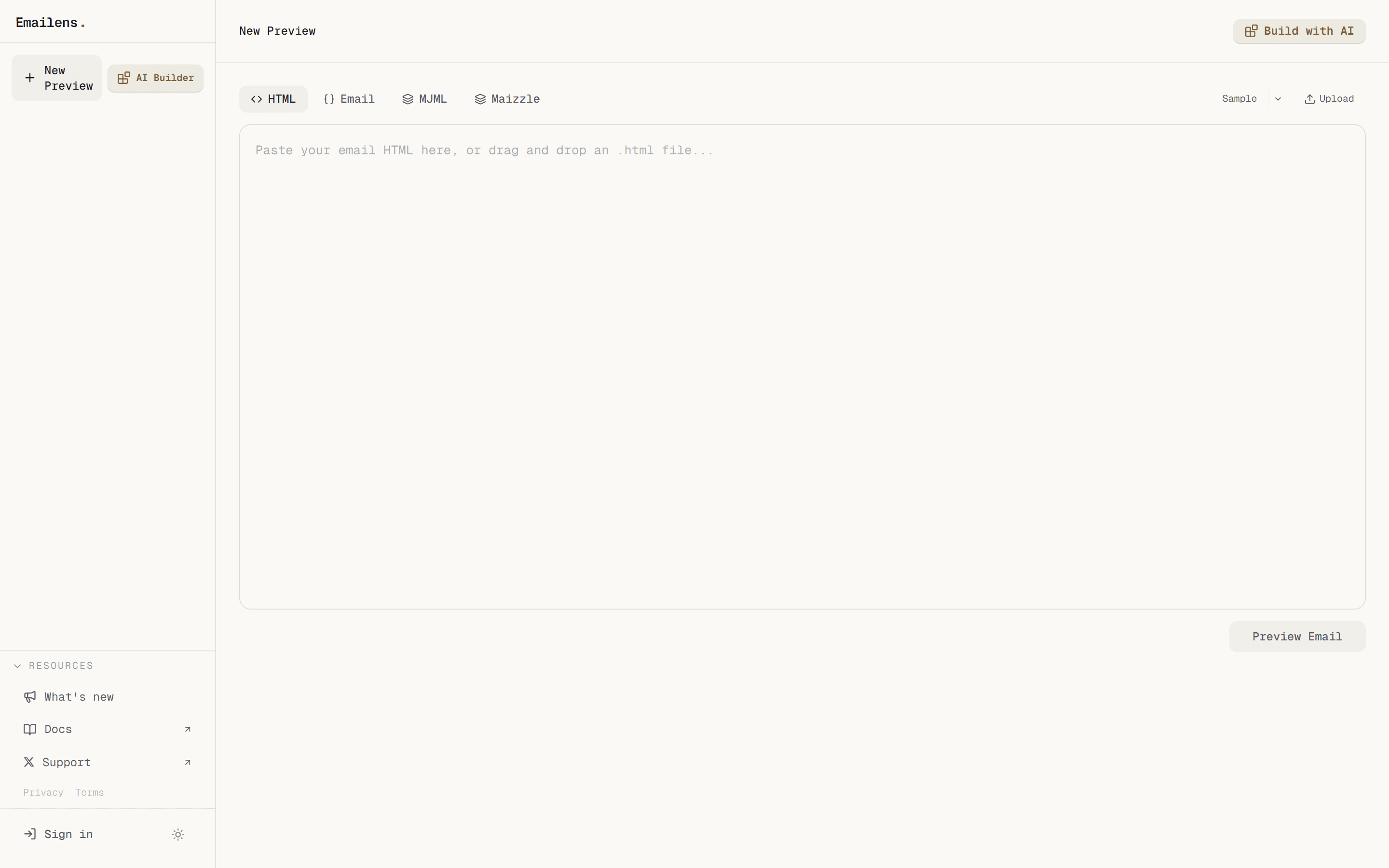 Emailens Preview & Audit Tool