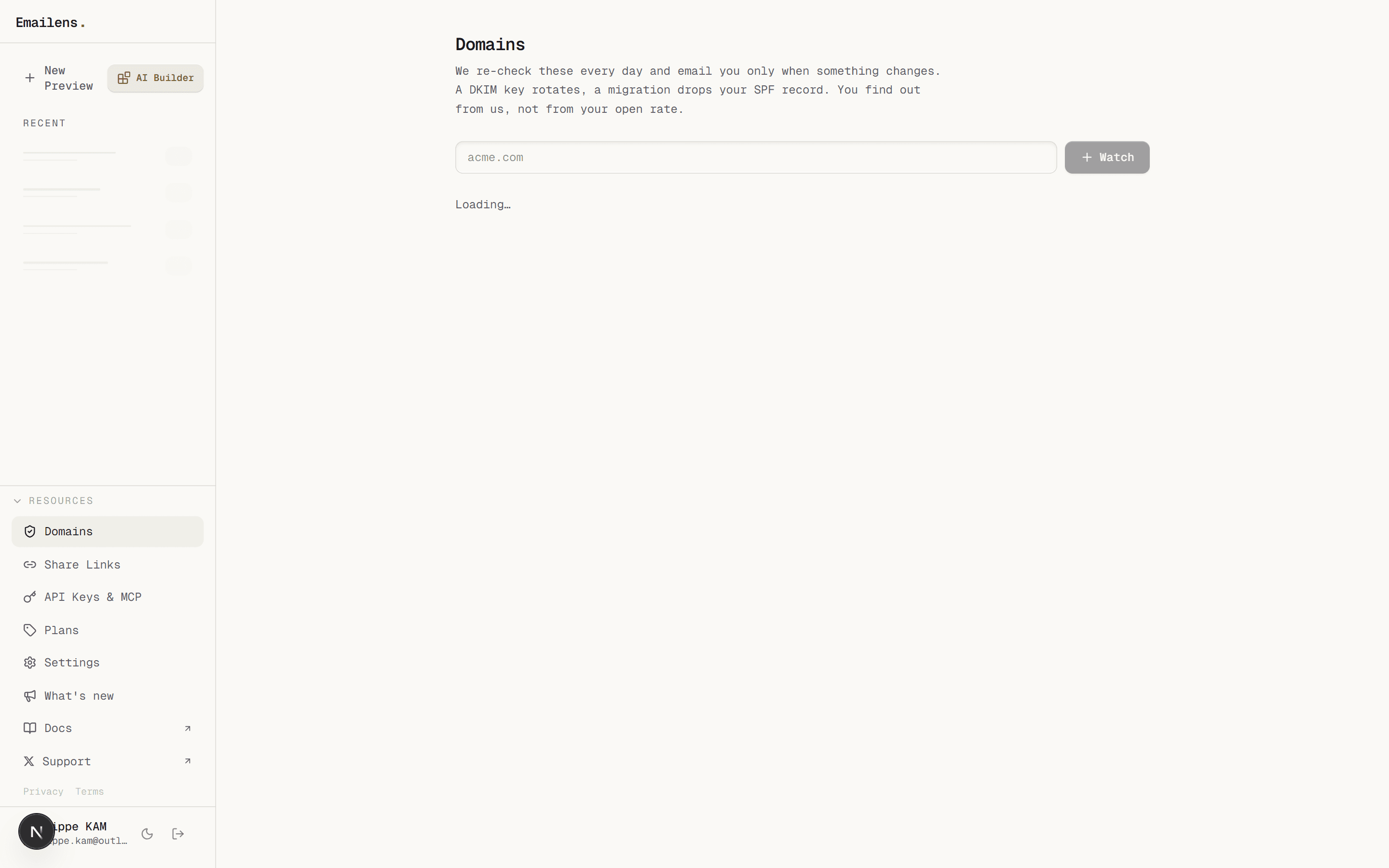 Domain Deliverability Monitoring Dashboard